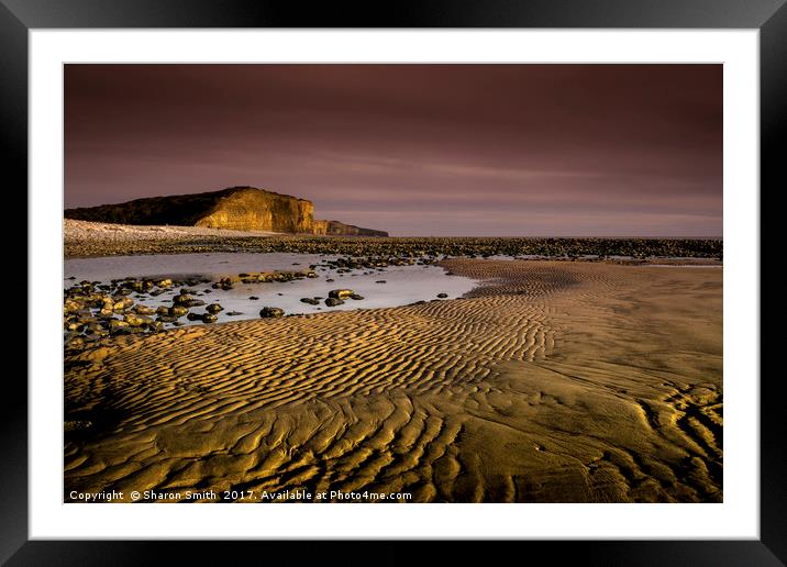 Golden Sands Framed Mounted Print by Sharon Smith