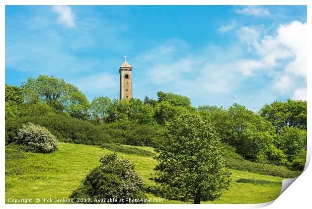 The Tyndale Monument North Nibley Gloucestershire Print by Nick Jenkins