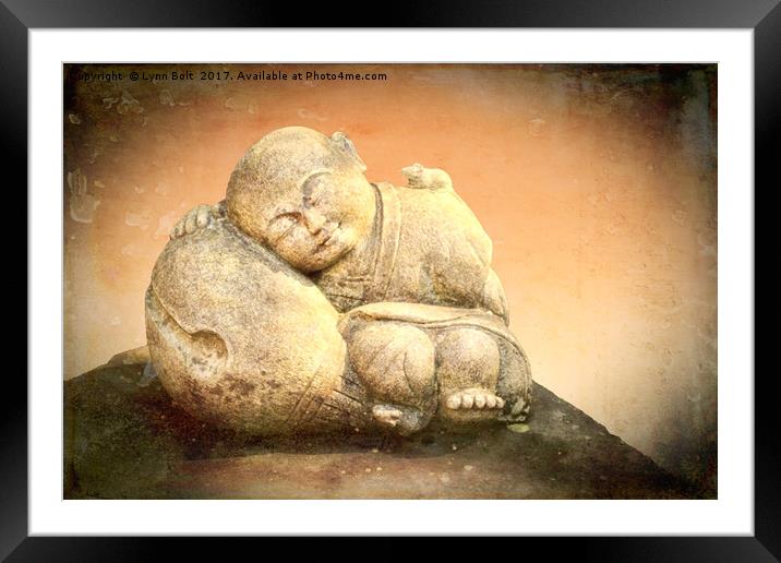 Sleeping Buddha Framed Mounted Print by Lynn Bolt