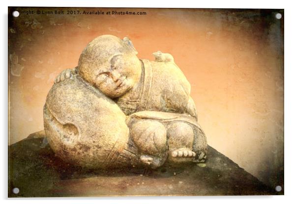 Sleeping Buddha Acrylic by Lynn Bolt