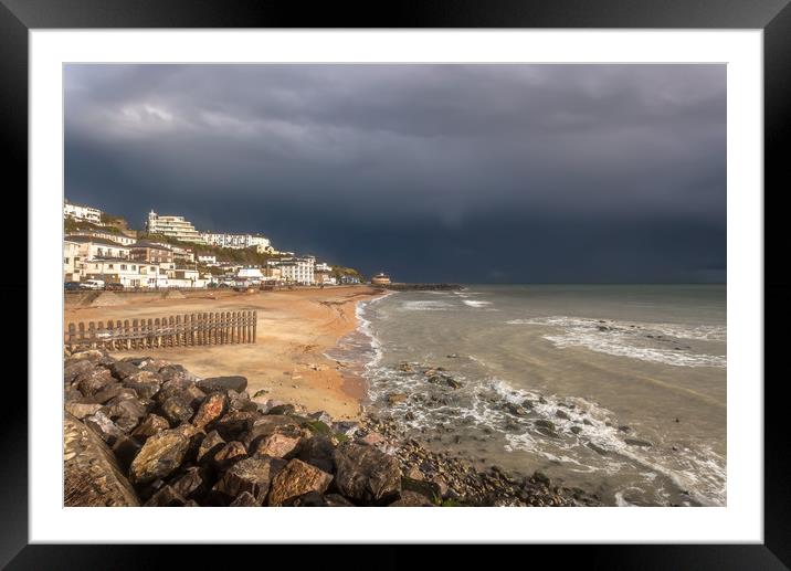 Ventnor Stormy Afternoon Isle Of Wight Framed Mounted Print by Wight Landscapes