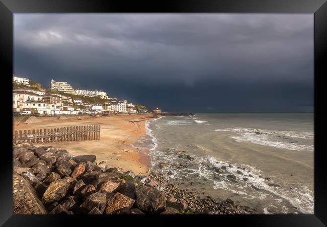 Ventnor Stormy Afternoon Isle Of Wight Framed Print by Wight Landscapes