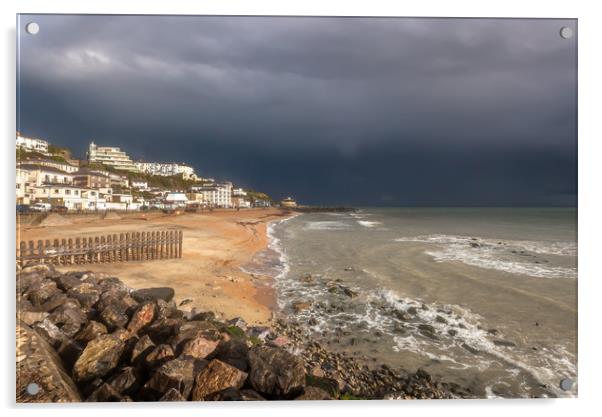 Ventnor Stormy Afternoon Isle Of Wight Acrylic by Wight Landscapes