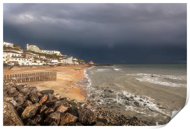 Ventnor Stormy Afternoon Isle Of Wight Print by Wight Landscapes