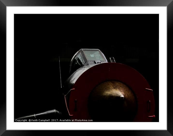 RAF Lightning jet aircraft - colour version Framed Mounted Print by Keith Campbell