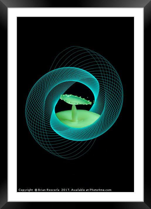 Spirograph Water Droplet Framed Mounted Print by Brian Roscorla