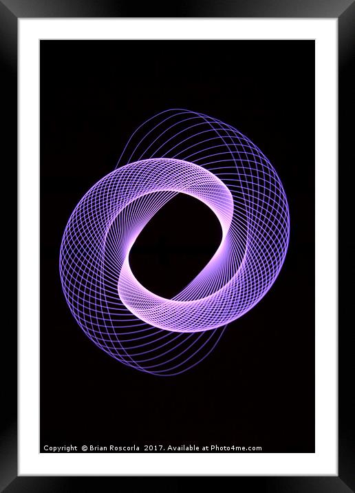 Spirograph Spiral  Framed Mounted Print by Brian Roscorla