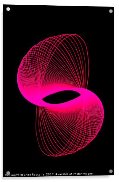 Spirograph Spiral Red Acrylic by Brian Roscorla