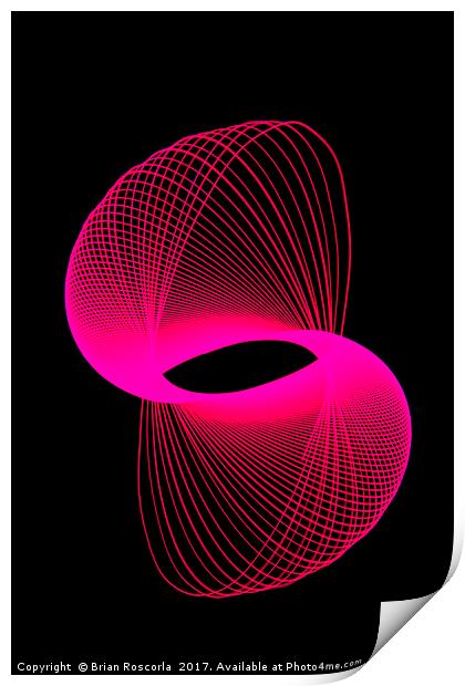 Spirograph Spiral Red Print by Brian Roscorla