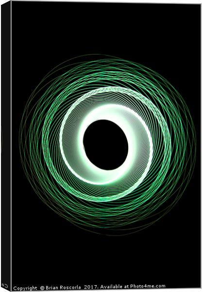 Spirograph Green Canvas Print by Brian Roscorla