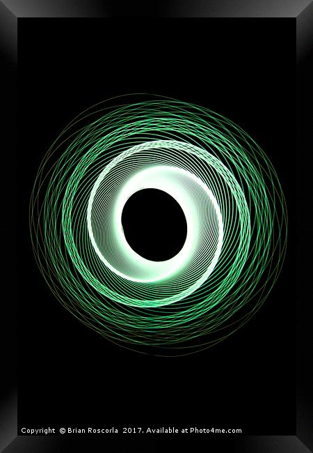 Spirograph Green Framed Print by Brian Roscorla