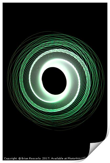 Spirograph Green Print by Brian Roscorla