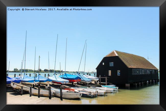 Bosham Harbour & Sailing Club Framed Print by Stewart Nicolaou