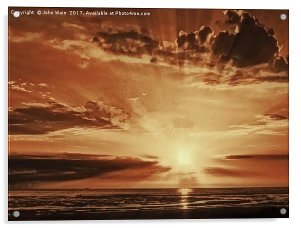 Sunset rays Acrylic by John Wain
