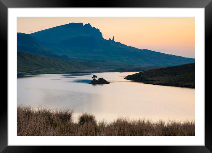 Dawn view of the Old Man Of Storr  Framed Mounted Print by Michael Brookes