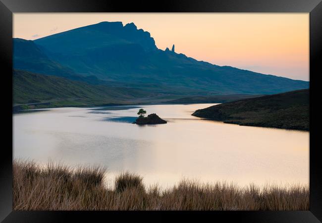 Dawn view of the Old Man Of Storr  Framed Print by Michael Brookes
