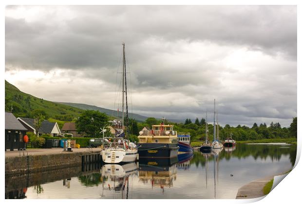Caledonian Canal near Fort William Print by Michelle PREVOT