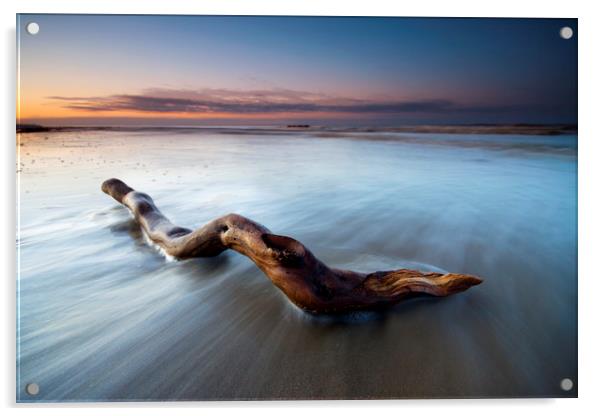 Shoreline at dawn Acrylic by mark leader