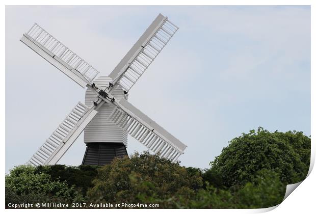 Wimbledon Common Windmill Print by Will Holme