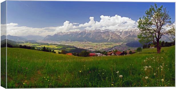 Innsbruck and the Nordkette Canvas Print by Ranald Dods