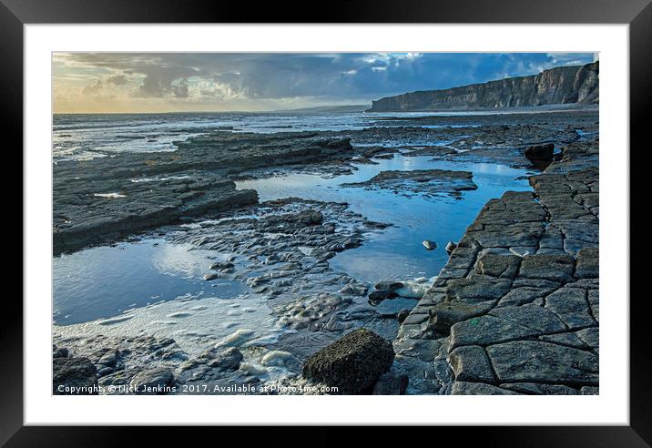 Nash Point Beach South Glamorgan Wales Framed Mounted Print by Nick Jenkins