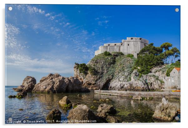 Fort Lovrijenac panorama Acrylic by Jason Wells