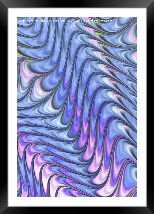 Abstract Waves Framed Mounted Print by John Edwards