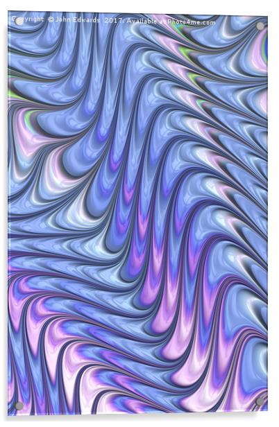 Abstract Waves Acrylic by John Edwards