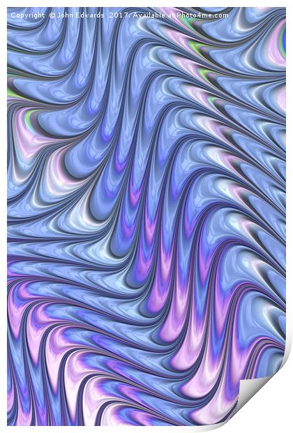 Abstract Waves Print by John Edwards