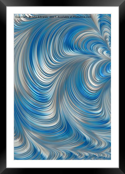 Cobolt Flow Framed Mounted Print by John Edwards