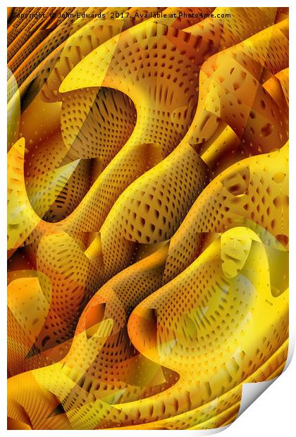 Abstract Honeycomb Print by John Edwards