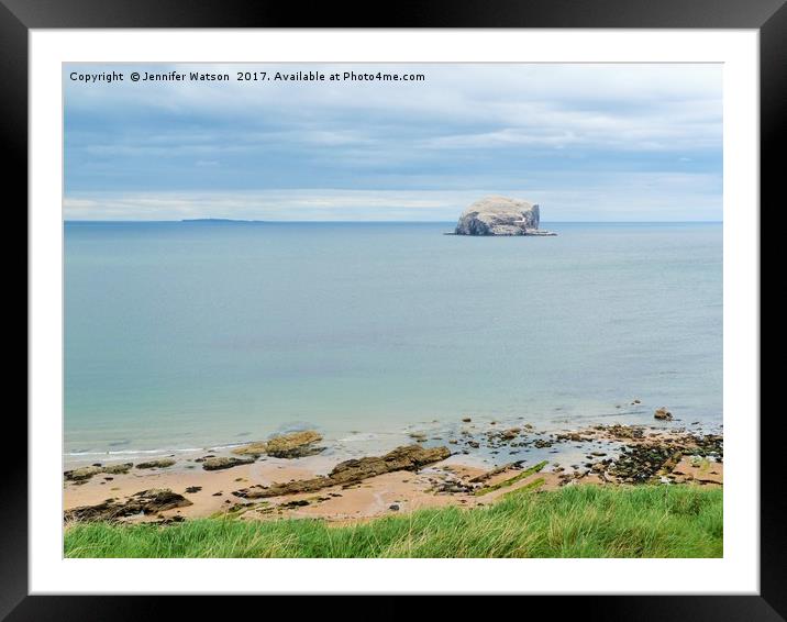 Bass Rock from North Berwick Framed Mounted Print by Jennifer Henderson