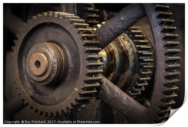 Industrial Cogs Print by Ray Pritchard