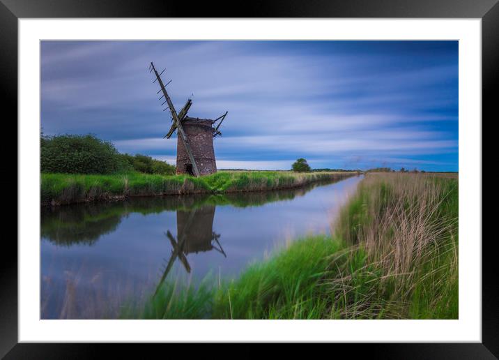 Brograve Windmill Long Exposure Framed Mounted Print by Mark Hawkes