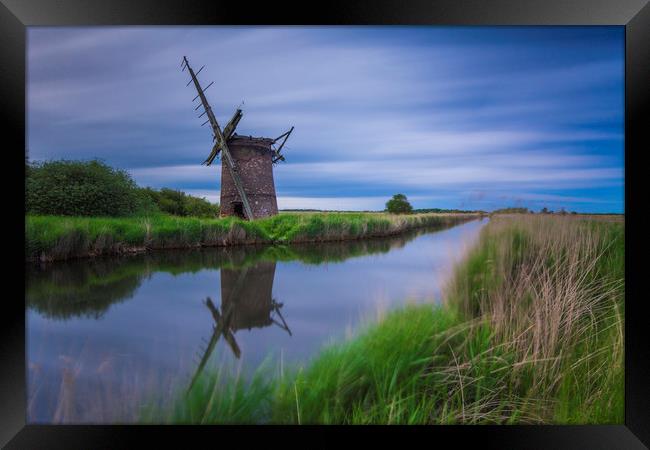 Brograve Windmill Long Exposure Framed Print by Mark Hawkes