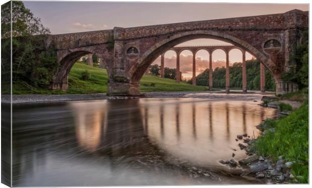 Leaderfoot Viaduct Canvas Print by Angela H