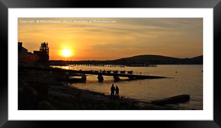 April Sunset Framed Mounted Print by Mike Streeter