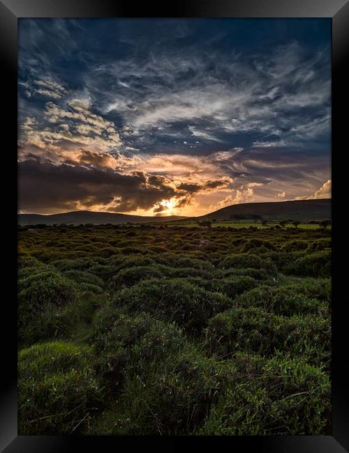 Preseli Sunset, Pembrokeshire, Wales, UK Framed Print by Mark Llewellyn