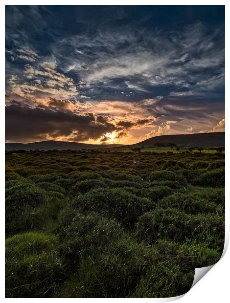 Preseli Sunset, Pembrokeshire, Wales, UK Print by Mark Llewellyn