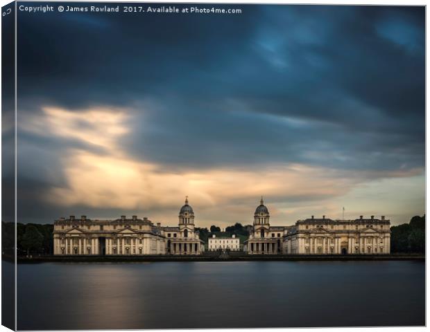Royal Naval College, Greenwich Canvas Print by James Rowland