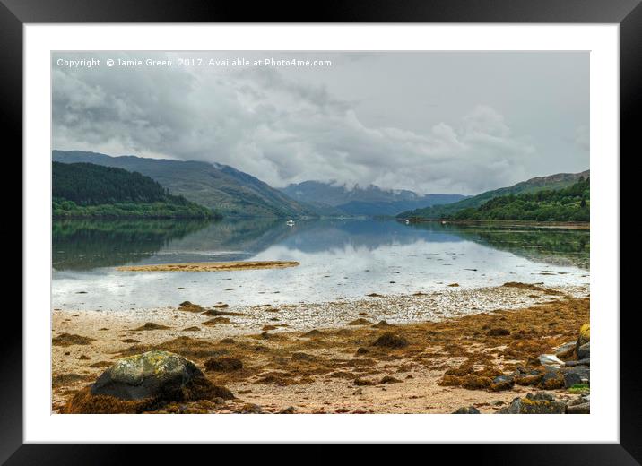 Loch Sunart Framed Mounted Print by Jamie Green