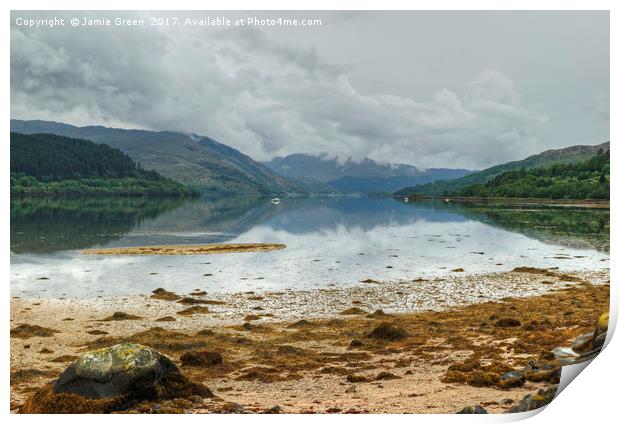 Loch Sunart Print by Jamie Green