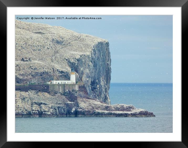 Lighthouse on the Bass Rock Framed Mounted Print by Jennifer Henderson