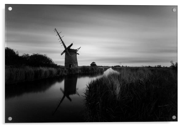 Brograve Windmill Mono Acrylic by Mark Hawkes