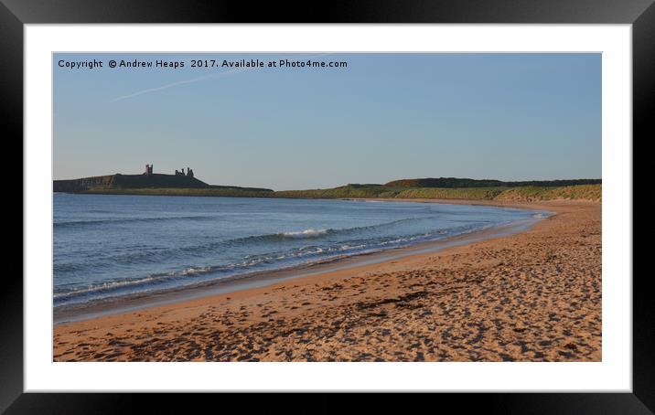 Embleton Beach Framed Mounted Print by Andrew Heaps