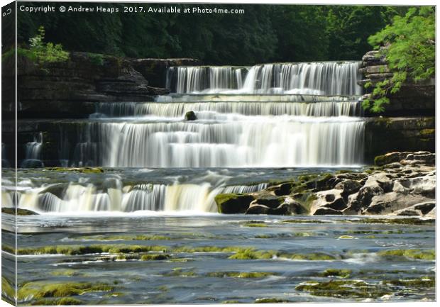 Asgarth Water falls Canvas Print by Andrew Heaps