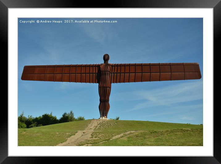  Angel of the North           Framed Mounted Print by Andrew Heaps