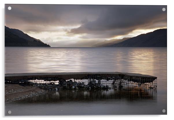 A Loch Ness Sunrise Acrylic by Steve Glover