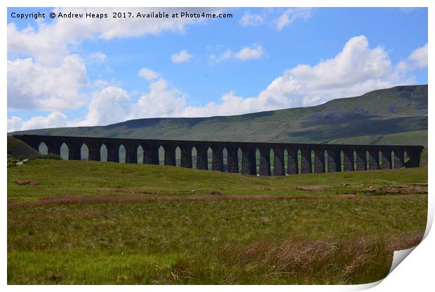 Majestic Ribblehead Viaduct Print by Andrew Heaps