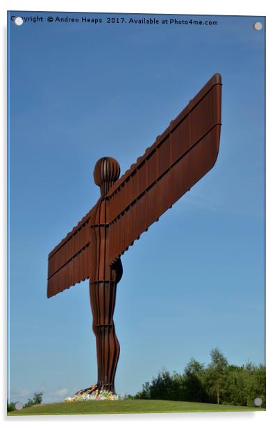 Angel of the north Acrylic by Andrew Heaps